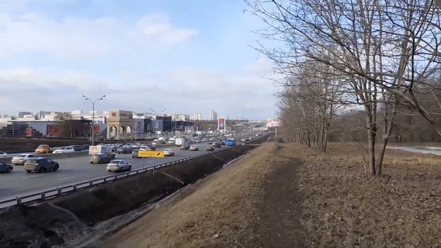 Москва 3732 МКАД 66-й километр (окрестности Крокус Сити и Строгино) весна день смотреть онлайн