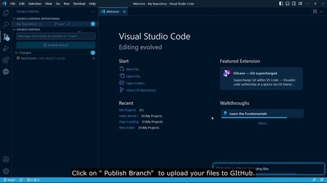 Upload Project To Github With Visual Studio Code смотреть онлайн