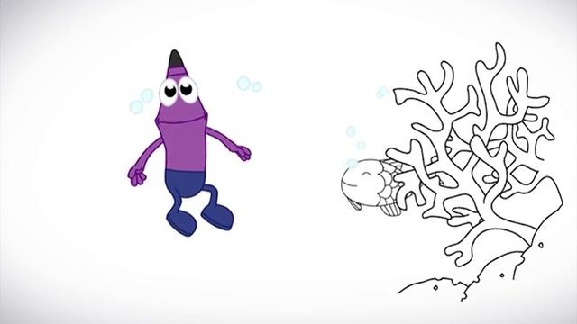 Каракули. Серия 28 - Как нарисовать крота. Обучающие мультфильмы для малышей смотреть онлайн