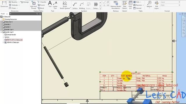 13 Drawing Explode G Clamp смотреть онлайн