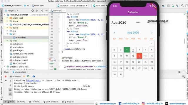 Flutter Tutorial on Calendar Implementation | Source in Description | flutter coding смотреть онлайн