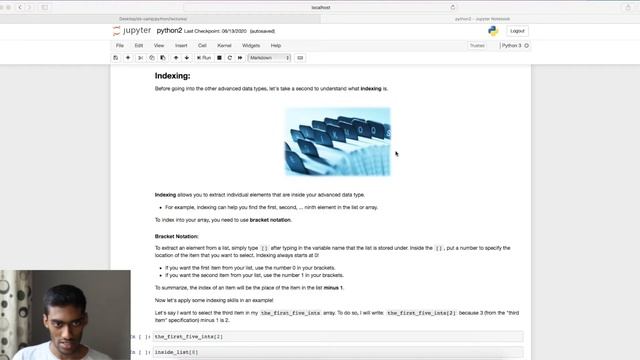 Python2: Lists & Indexing смотреть онлайн