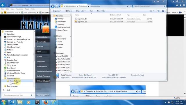 hyperterminal in windows7 смотреть онлайн