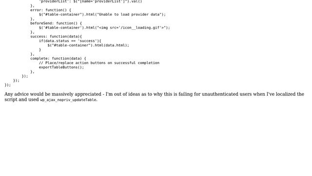 Wordpress: AJAX update fails for public/non-admin users смотреть онлайн
