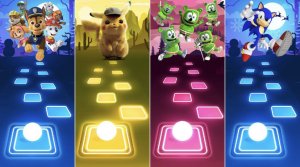 Щенячий Патруль - Пикачу - Мармеладный Медведь - Соник - TilesHop, EDM Rush!