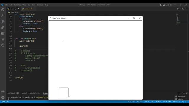 How to draw a Chess Board with Python | Turtle Graphics | Crazy Coders смотреть онлайн