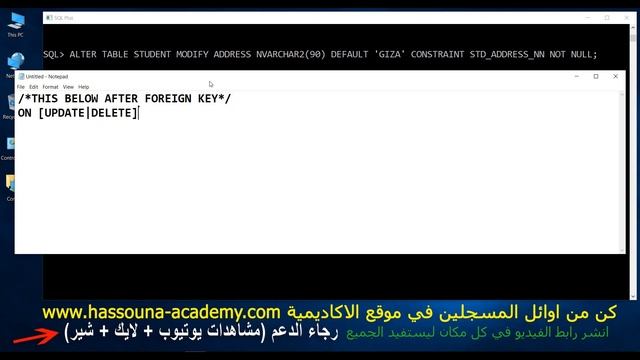 #50 FOREIGN KEY ACTIONS IN ORACLE حركات المفتاح الخارجي اوراكل смотреть онлайн
