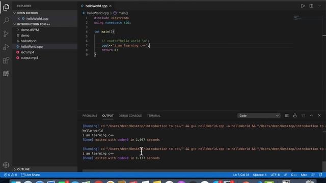 C++ Programing for beginners { Single and Multi line Comment } смотреть онлайн