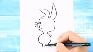 Как нарисовать ПЯТАЧКА из мультфильма Винни-Пух / Рисунок раскраска для детей /  Раскрась Ка