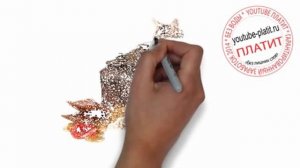 Как нарисовать кота вора быстро и просто за короткое время