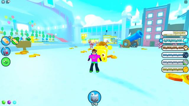 ПОТРАТИЛ 1,000,000R$ НА GOLD HUGE SANTA PAWS В PET SIMULATOR X В РОБЛОКС?! ROBLOX смотреть онлайн