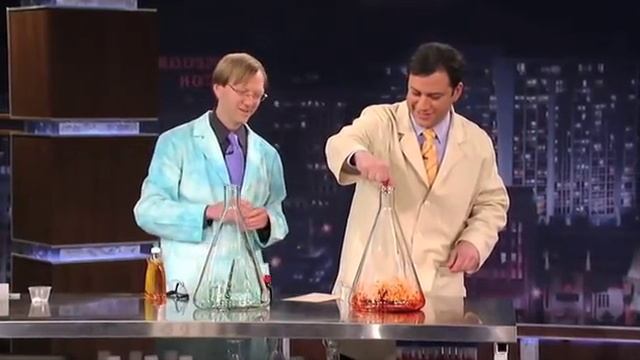 Elephant's Toothpaste Geyser With Science Bob on Jimmy Kimmel Live смотреть онлайн