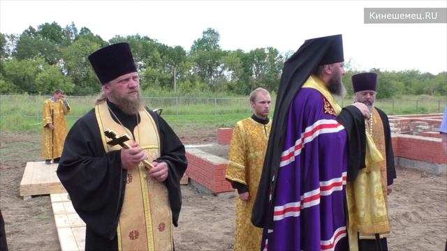 Чин закладки храма в честь Святого Дмитрия Солунского в микрорайоне «ДХЗ» города Кинешмы смотреть онлайн