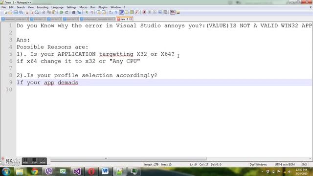 How to Solve the problem of "(value)win32 is not a valid application" with Visual Studio 200XX смотреть онлайн