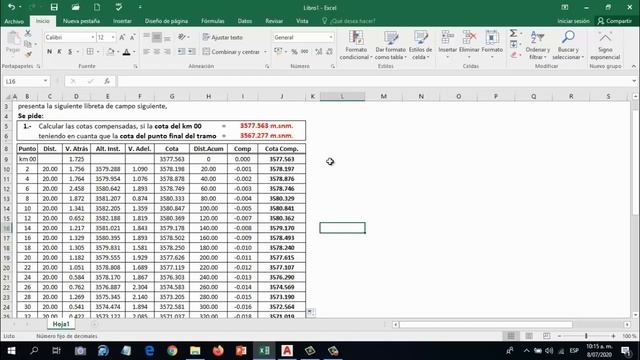 DIBUJO DE UNPERFIL LONGITUDINAL EN BASE AL EXCEL Y AUTOCAD - UCV смотреть онлайн