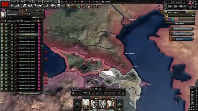 TWR Hoi4 Soviet German war time lapse. смотреть онлайн