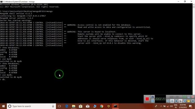 Creating Database in MongoDB | Deleting Database in MongoDB смотреть онлайн