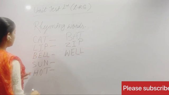 UNIT TEST 2nd Rhyming words L K G CLASS English मिलते जुलते शब्द बनाना सीखे смотреть онлайн