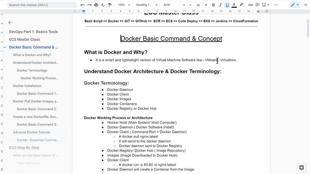 1 AWS ECS Master Class in Hindi | Docker Intro and Docker Terminology Used in Docker смотреть онлайн
