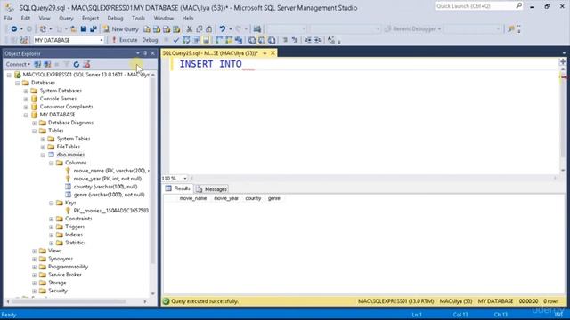 How to Create a Table In MS SQL & How to Insert Data смотреть онлайн