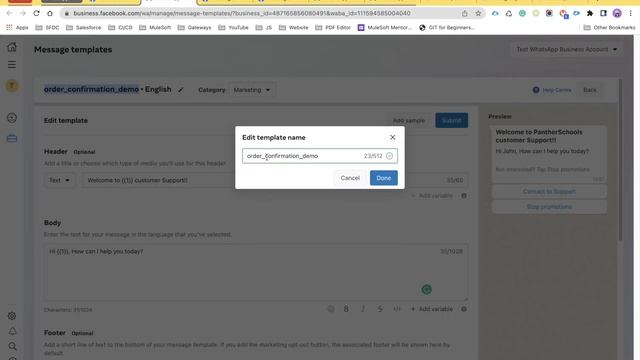 Send WhatsApp Message Using Templates #salesforce #whatsappapi смотреть онлайн
