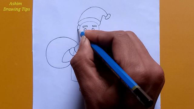 How To Draw Santa claus full body - pencil sketch For begginers | Christmas Drawing смотреть онлайн