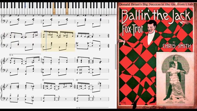 Ballin' the Jack by Chris Smith (1914, Ragtime piano) смотреть онлайн