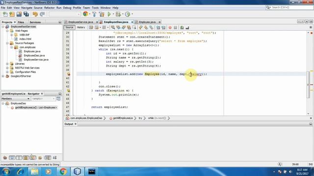 Jersey Rest Services With My-SQL смотреть онлайн