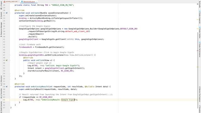 Firebase Google Sign In | Android Studio | Java смотреть онлайн