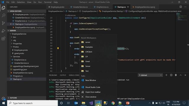 gRPC setup using .Net core 3 ( Server side streaming RPCs) смотреть онлайн