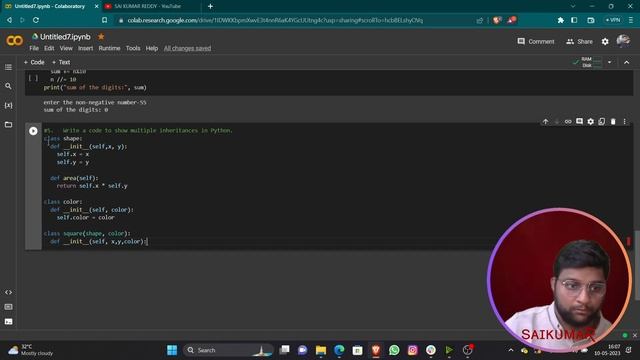 Python Code For Multiple Inheritance | Interview Series | Python Coding Question #inheritance смотреть онлайн