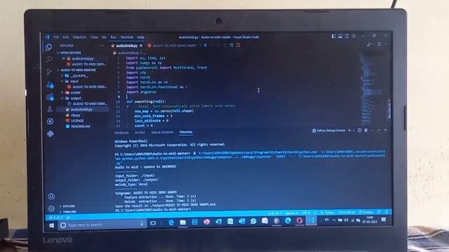 AUDIO TO MIDI Using Python смотреть онлайн
