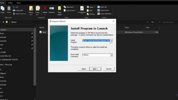 Convert a PowerShell(.ps1) file to executable(.exe) file easily using IEXPRESS WIZARD