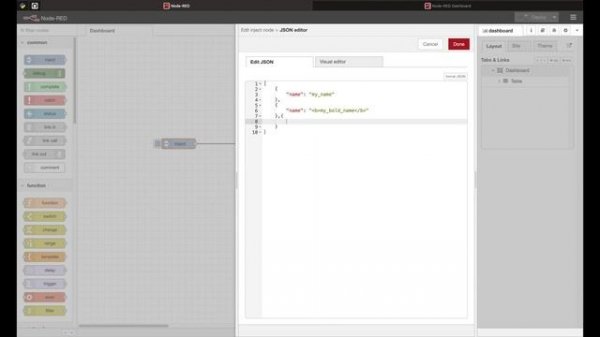 Node-Red: Dashboard UI Table HTML and Link Format