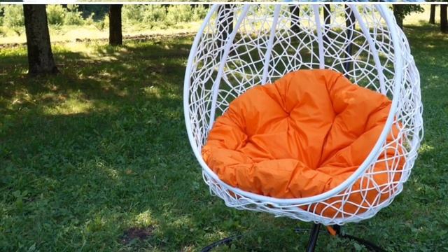 Подвесное кресло из искусственного ротанга ,,Лазурь,, от 14900 рублей. Подушка в подарок. смотреть онлайн