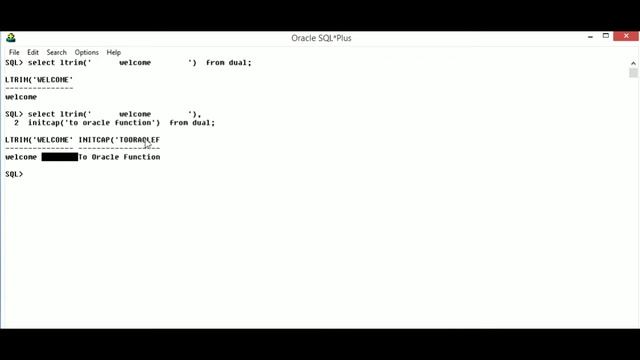 ltrim function in Oracle string functions смотреть онлайн