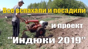 ВСЕ ВСПАХАЛИ И ПОСАДИЛИ мотоблоком мтз  Беларус и  разведение индюков в 2019