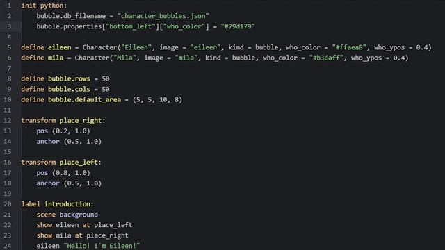 Ren'Py Speech Bubbles Tutorial - How to use custom bubble images and adjust properties, part 2 смотреть онлайн
