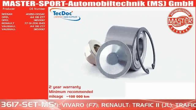 3617-SET-MS | WHEEL BEARING KIT | Master-Sport-Automobiltechnik (MS) GmbH смотреть онлайн