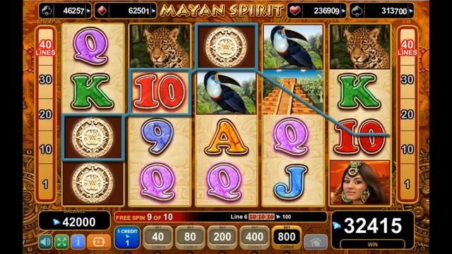 Mayan Spirit - Slot Machine - 40 Lines - Bonus Game - Big Wins смотреть онлайн