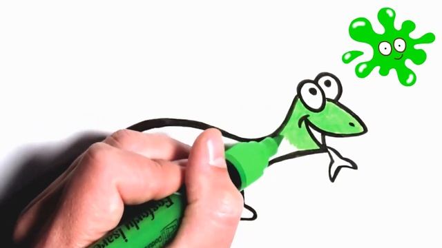 Как нарисовать ЯЩЕРИЦУ / Мультик Раскраска Детям ЯЩЕРИЦА / Раскраски малышам / How to draw a lizard смотреть онлайн