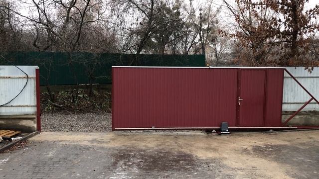 Откатные Ворота c калиткой, Автоматика Miller Technics смотреть онлайн