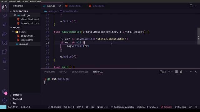 Web Development em Go - Parte 02/20 #golang #webdevelopment смотреть онлайн