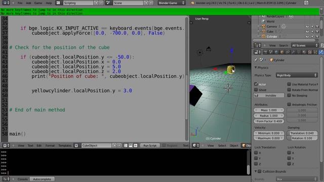 Blender 2 6 Tutorial Python Game Engine Programming Part 5 смотреть онлайн