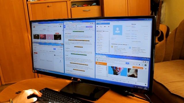 LG UltraWide! Обзор монитора LG 34UM65. IPS матрица с 34" в 21:9. смотреть онлайн