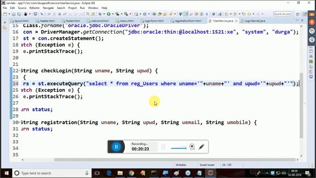 ADV. JAVA Servlet Login Form App with DB || 16 Sep18 Servlet db connection смотреть онлайн