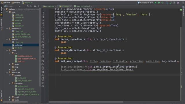 Section 07 - Lesson 06: Creating the add recipe class method смотреть онлайн