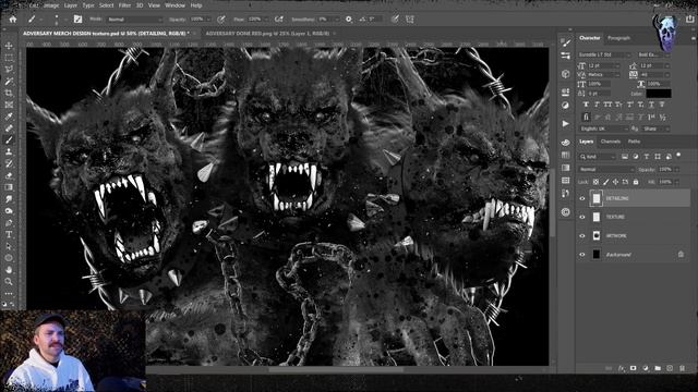 Let's Design INSANE Death Metal Merch - [Photoshop Tutorial] 2021 смотреть онлайн
