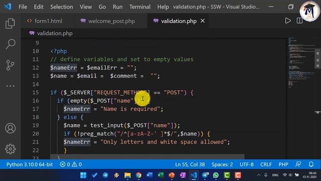 13. PHP Form Validation | PHP Tutorial For Beginners | PHP with MySQL | PHP Programming By Arvind смотреть онлайн