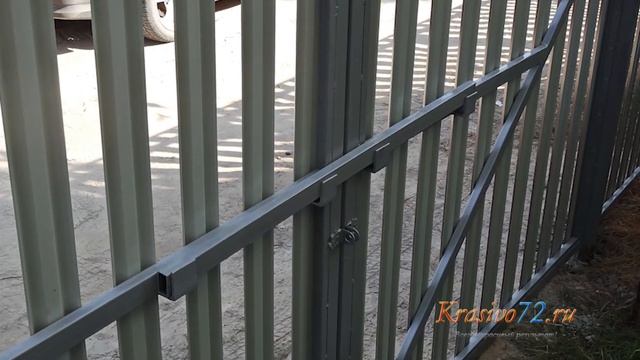 Заборы, ворота из металлического штакетника в Тюмени смотреть онлайн